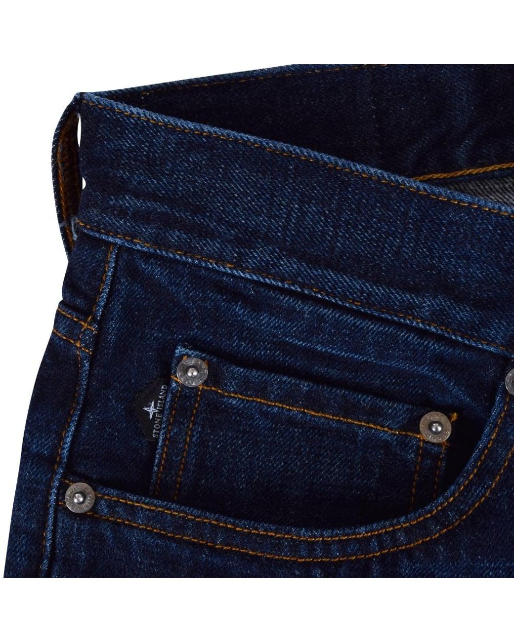 Stone Island Dark Wash Skinny Fit Jeans in Blue for Men | Lyst