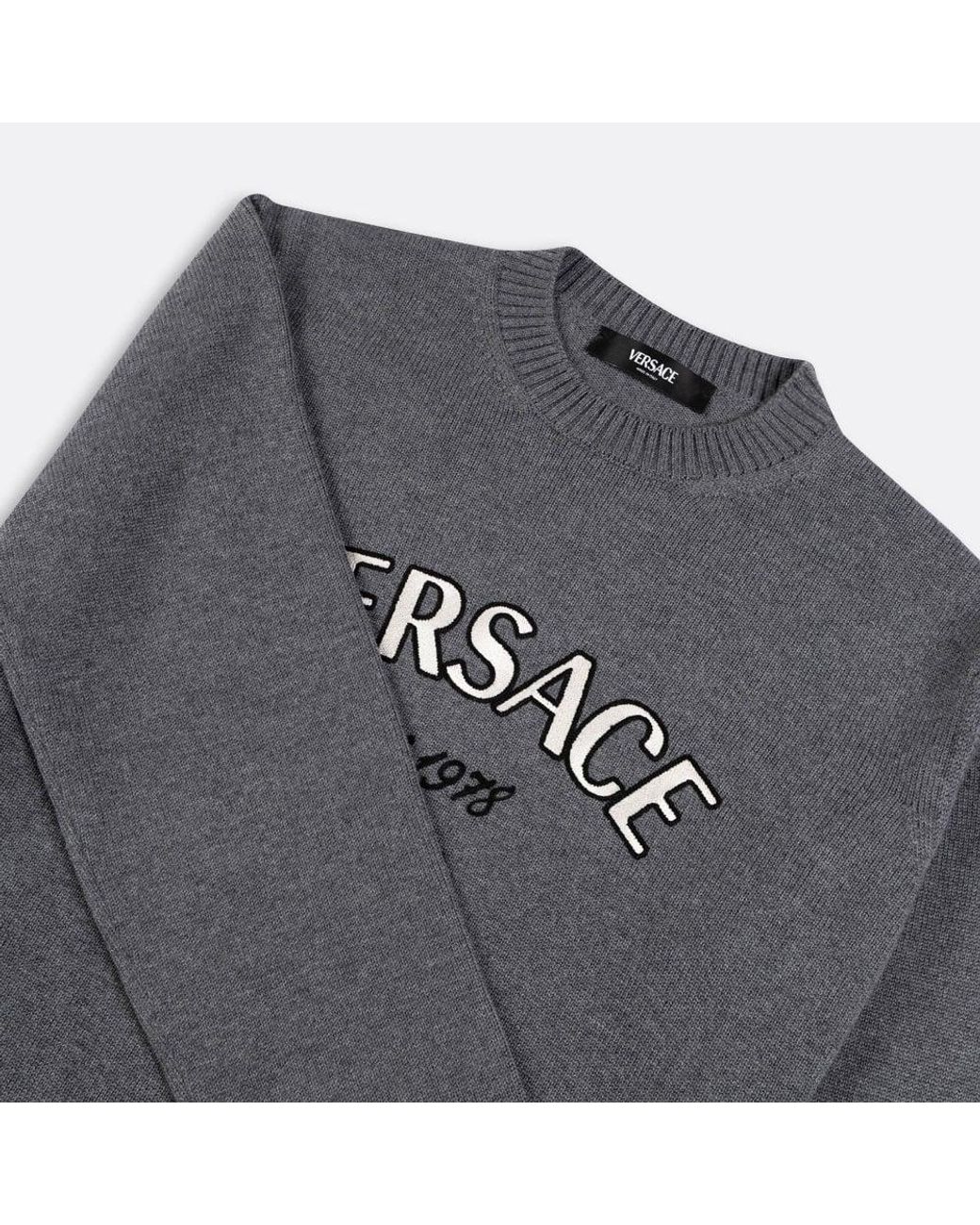 Grey versace outlet jumper