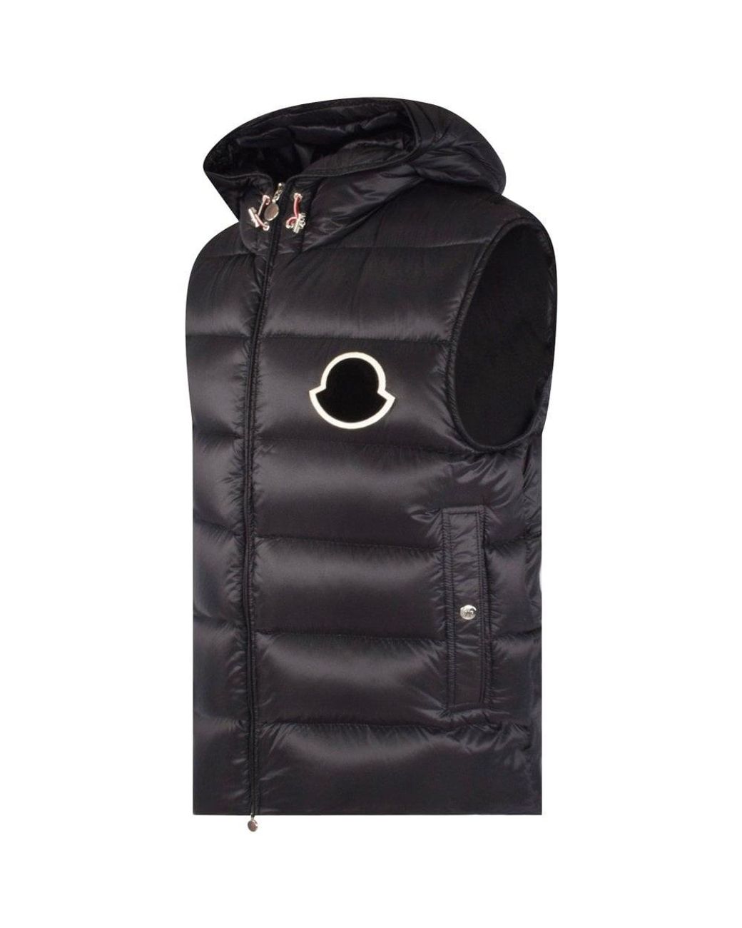 Moncler Black Vanoise Hooded Gilet for Men | Lyst