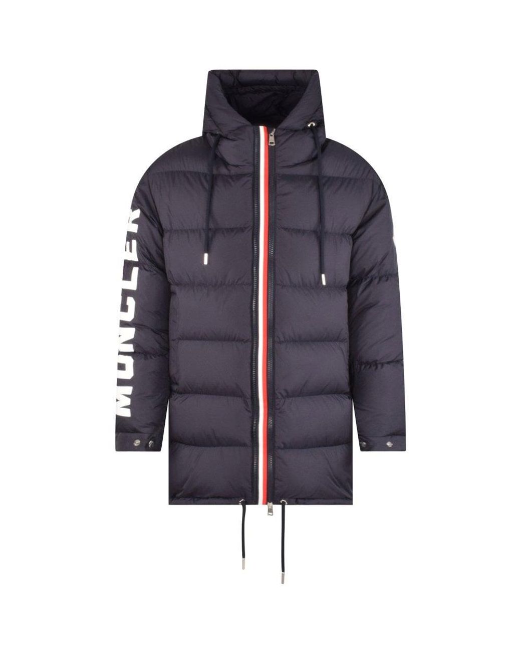 Moncler Goose Navy Moncenisio Down Quilted Padded Long Jacket in Blue ...