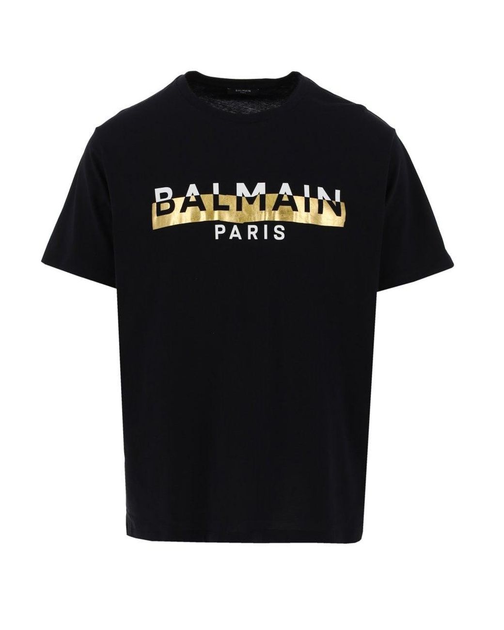 Balmain & Gold Tape T-shirt Men | Lyst