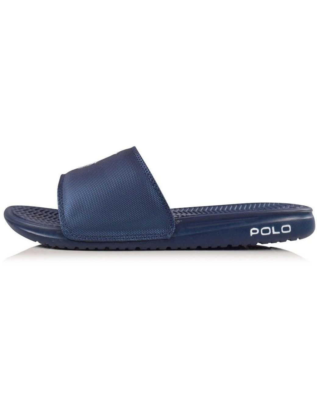 Navy ralph lauren sliders top