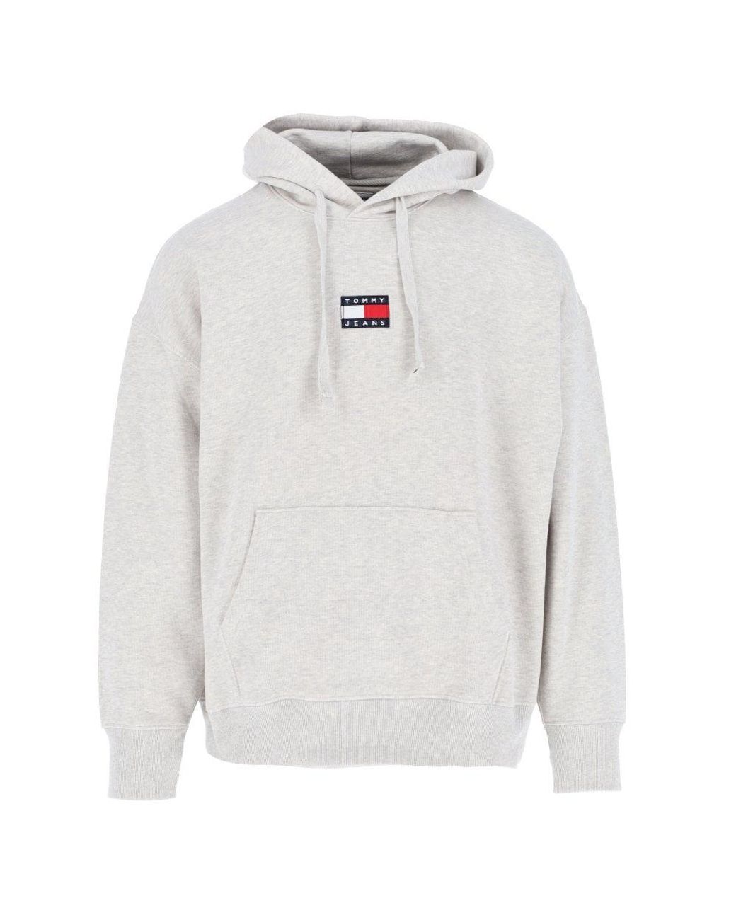 Tommy Hilfiger Grey Logo Hoodie in Gray for Men | Lyst