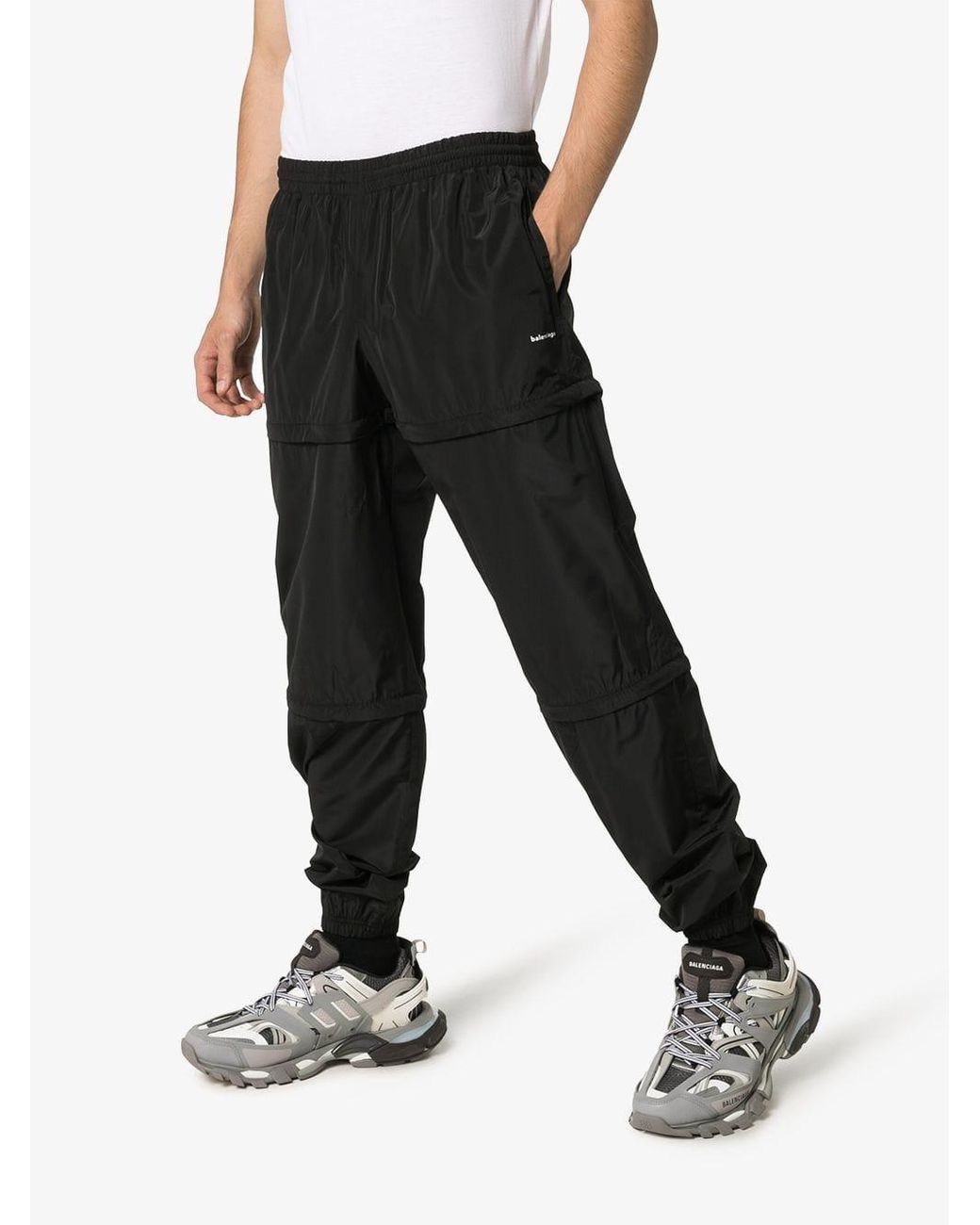 Balenciaga Zip Off Track Pants in Black for Men | Lyst