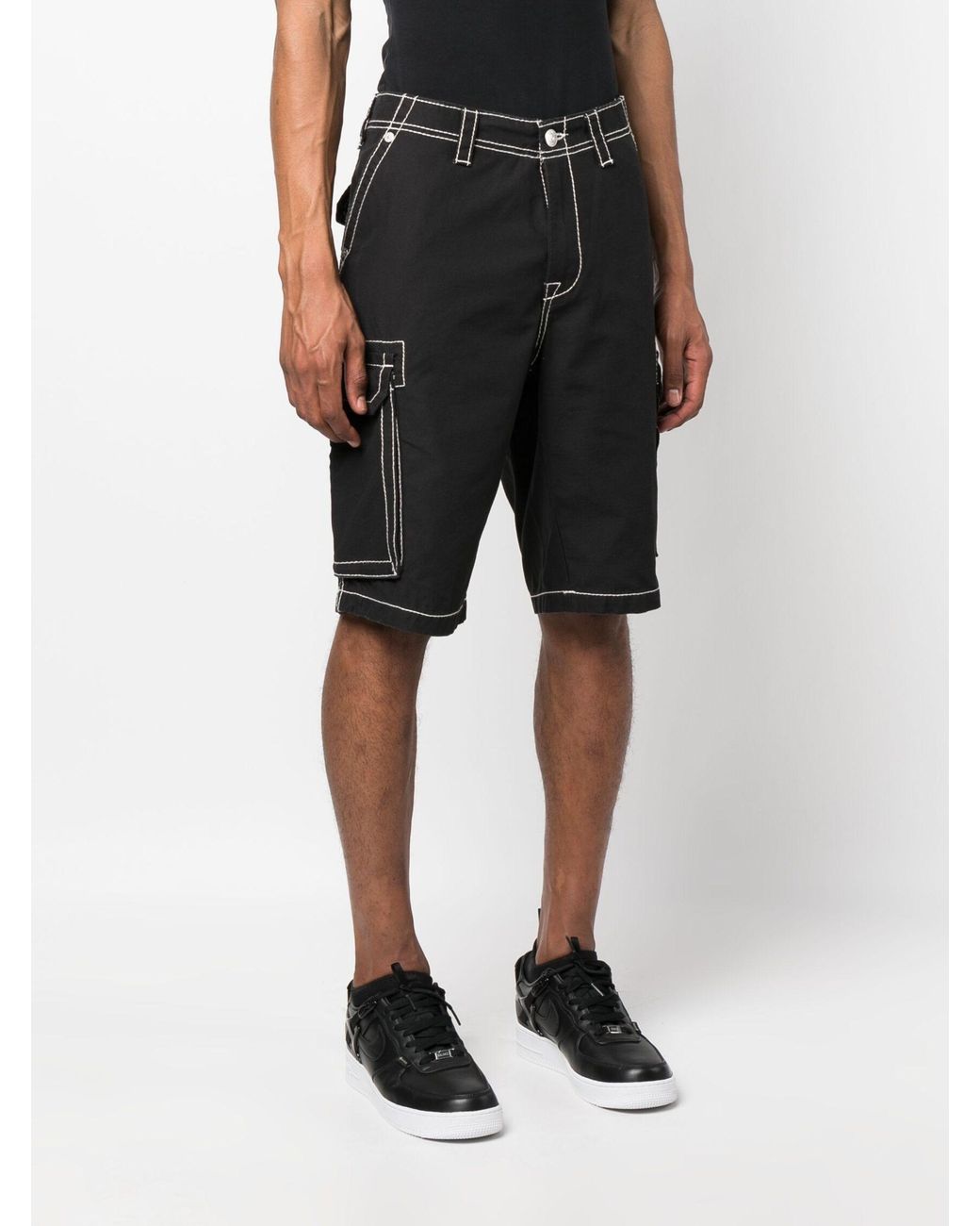 Mens black true religion best sale shorts