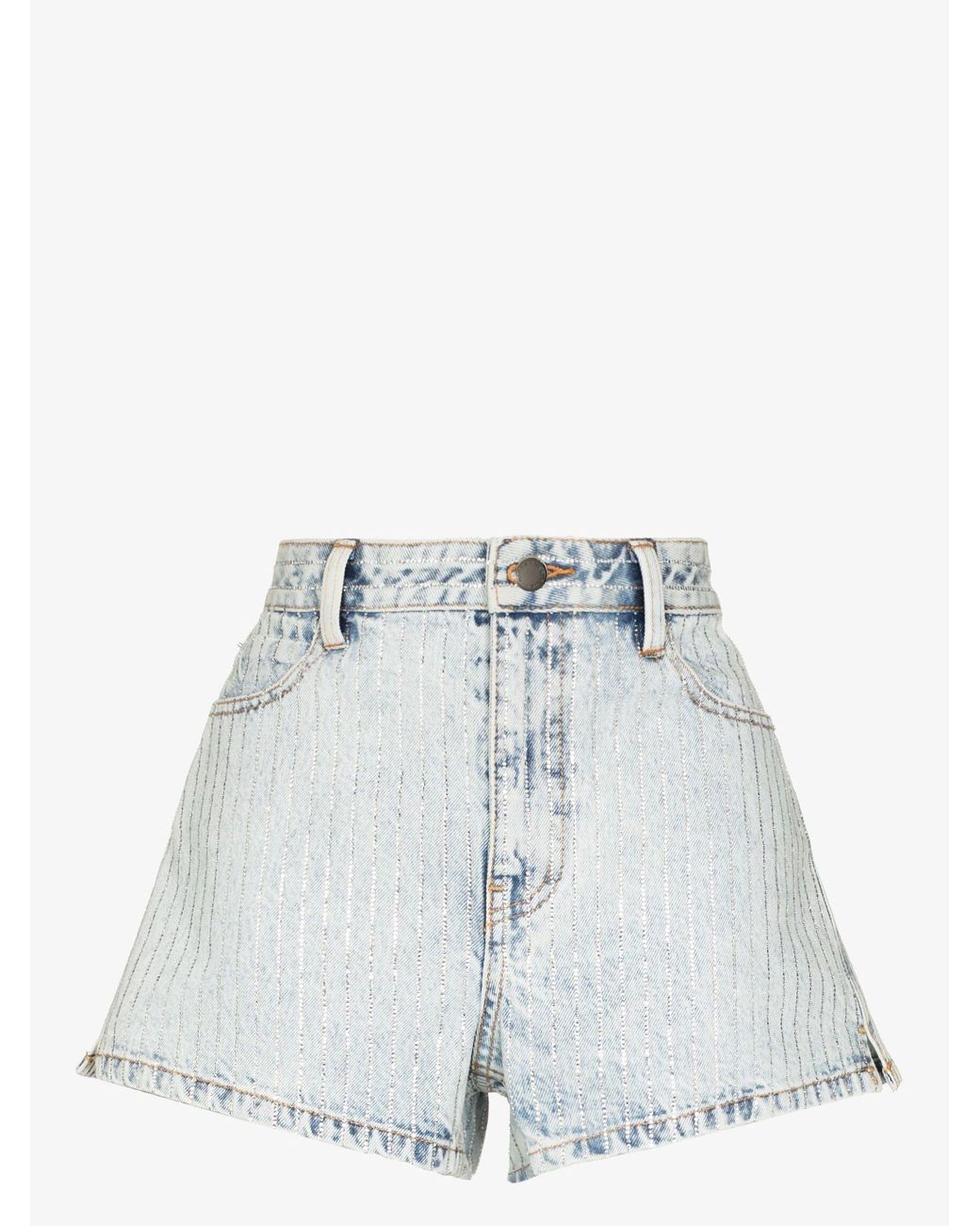 Alexander Wang Crystal Pinstripe Denim 
