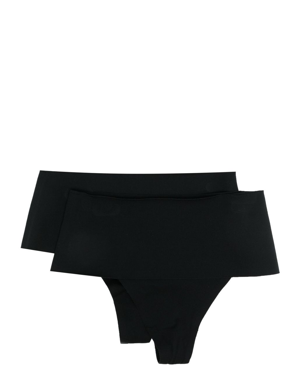Spanx Two-pack Undie-tectable Thong in Black | Lyst