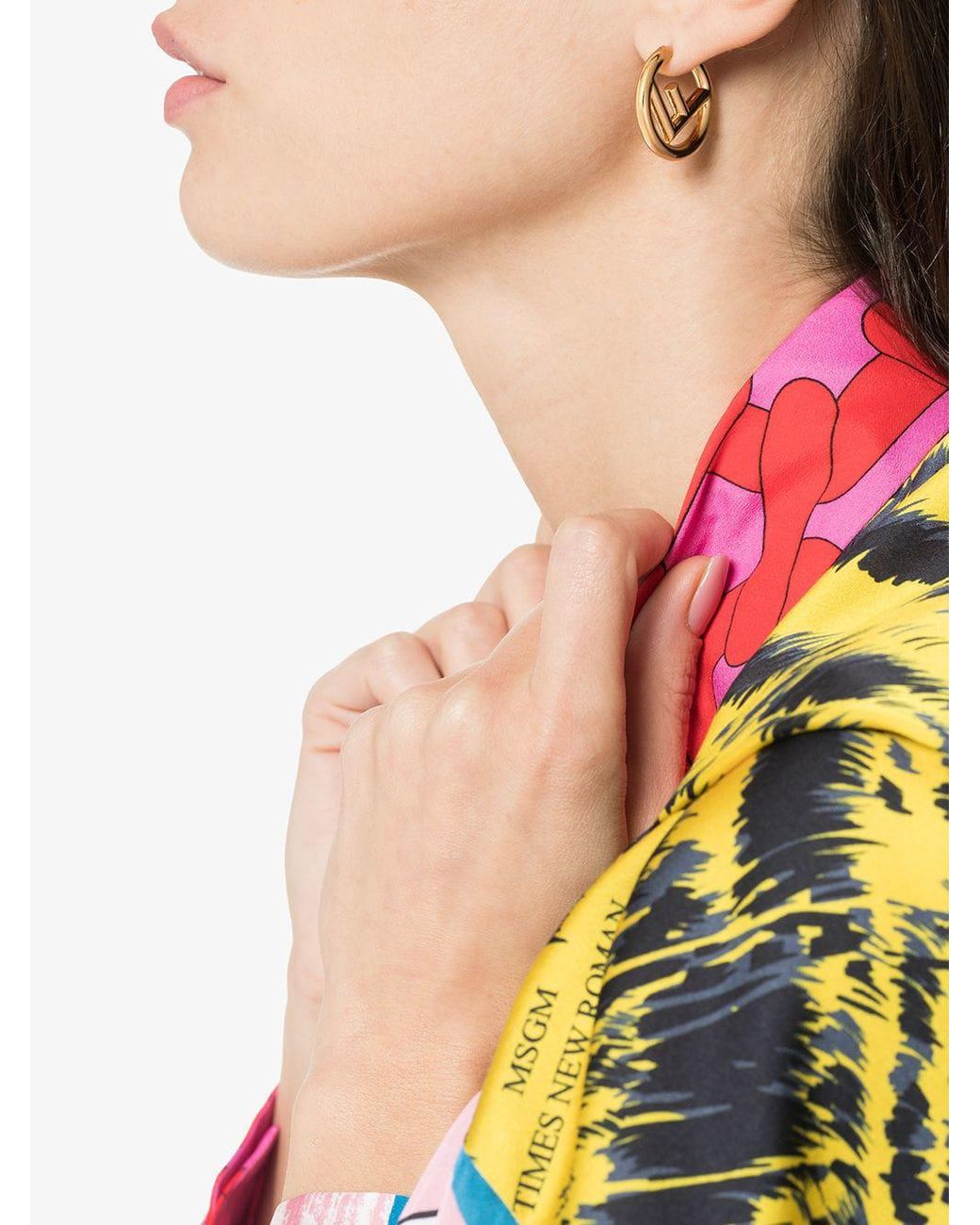fendi small hoops