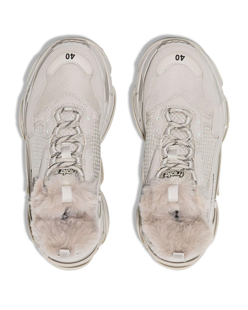 Balenciaga Neutral Triple S Sneakers in White | Lyst Australia