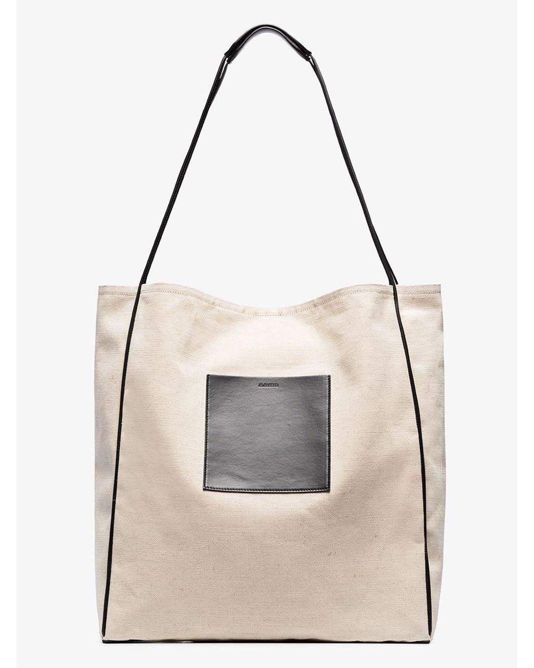トートバッグ Jil Sander 'Border Book Tote Square' shopping bag Jil Sander 'Border Book Tote Square' Shopping Bag