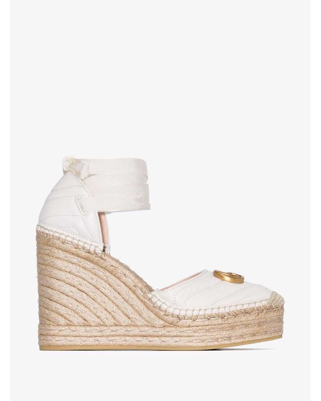Gucci white sale wedges
