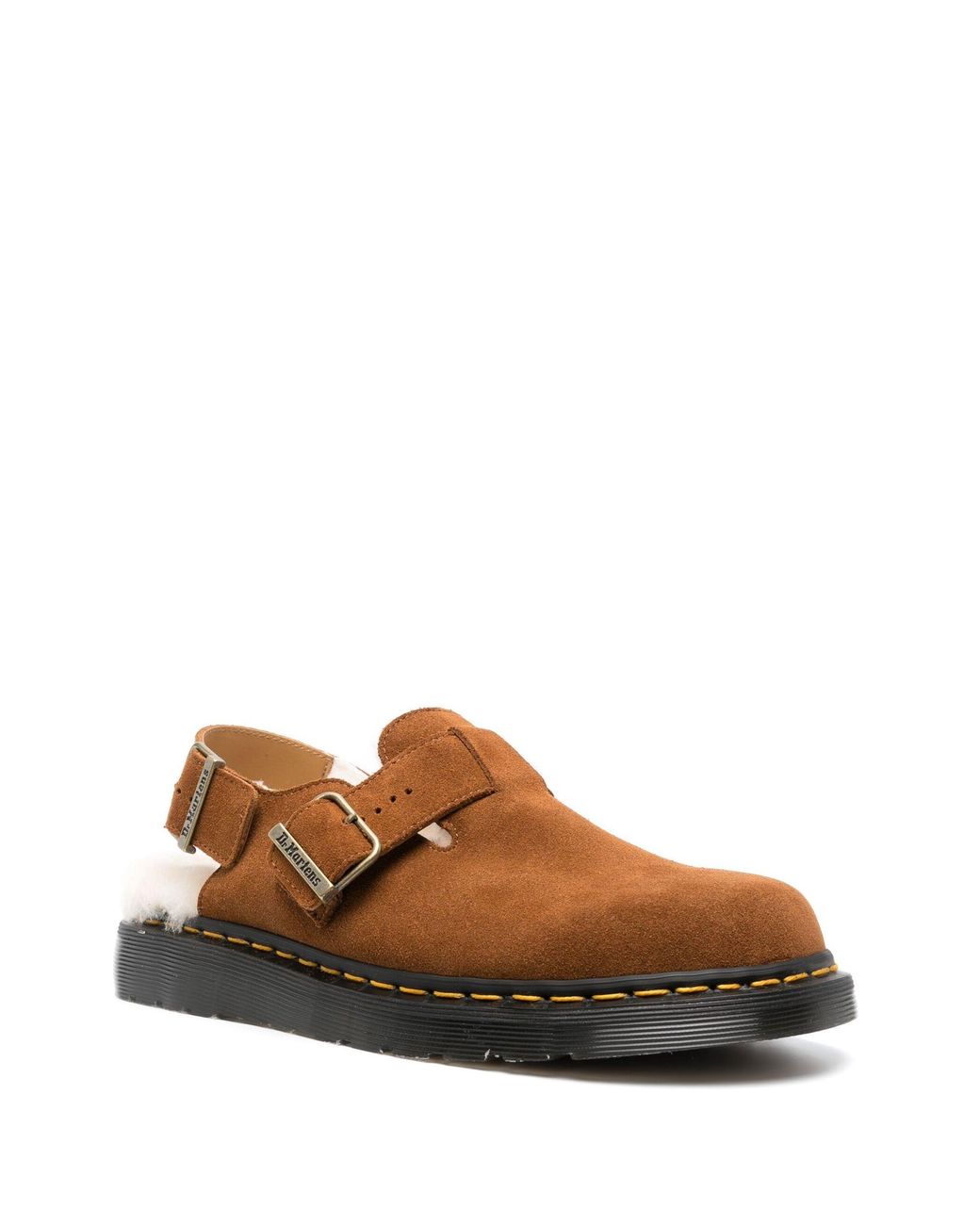Dr. Martens Jorge Suede Slingback Mules in Brown | Lyst