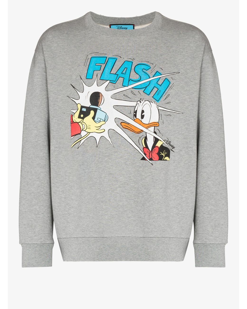 Gucci X Disney Donald Duck Flash Sweatshirt in Gray for Men | Lyst