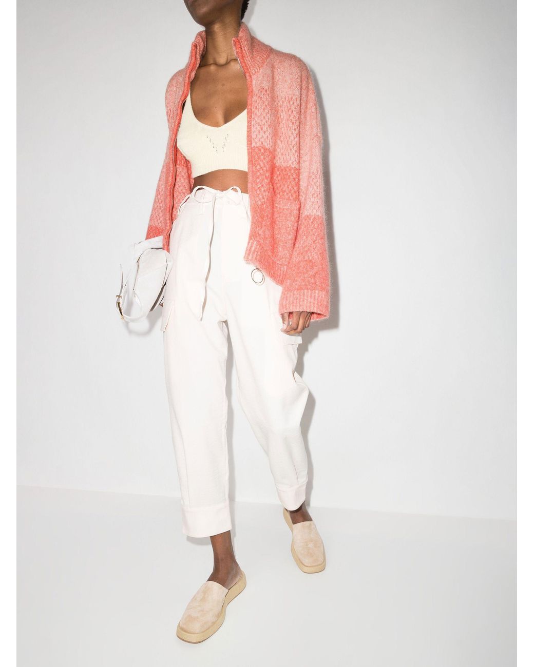 Holzweiler Red Tine Knitted Cardigan | Lyst