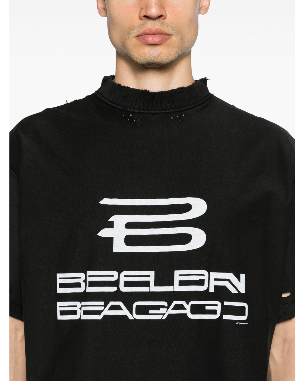 Balenciaga Ai Generated Cotton T-Shirt in Black | Lyst Balenciaga Ai Generated Cotton T-Shirt in Black | Lyst