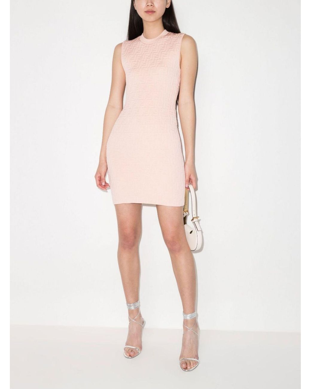 ワンピース Fendi Light pink stretch silk blend mini dress Fendi Light pink stretch silk blend mini dress for Women