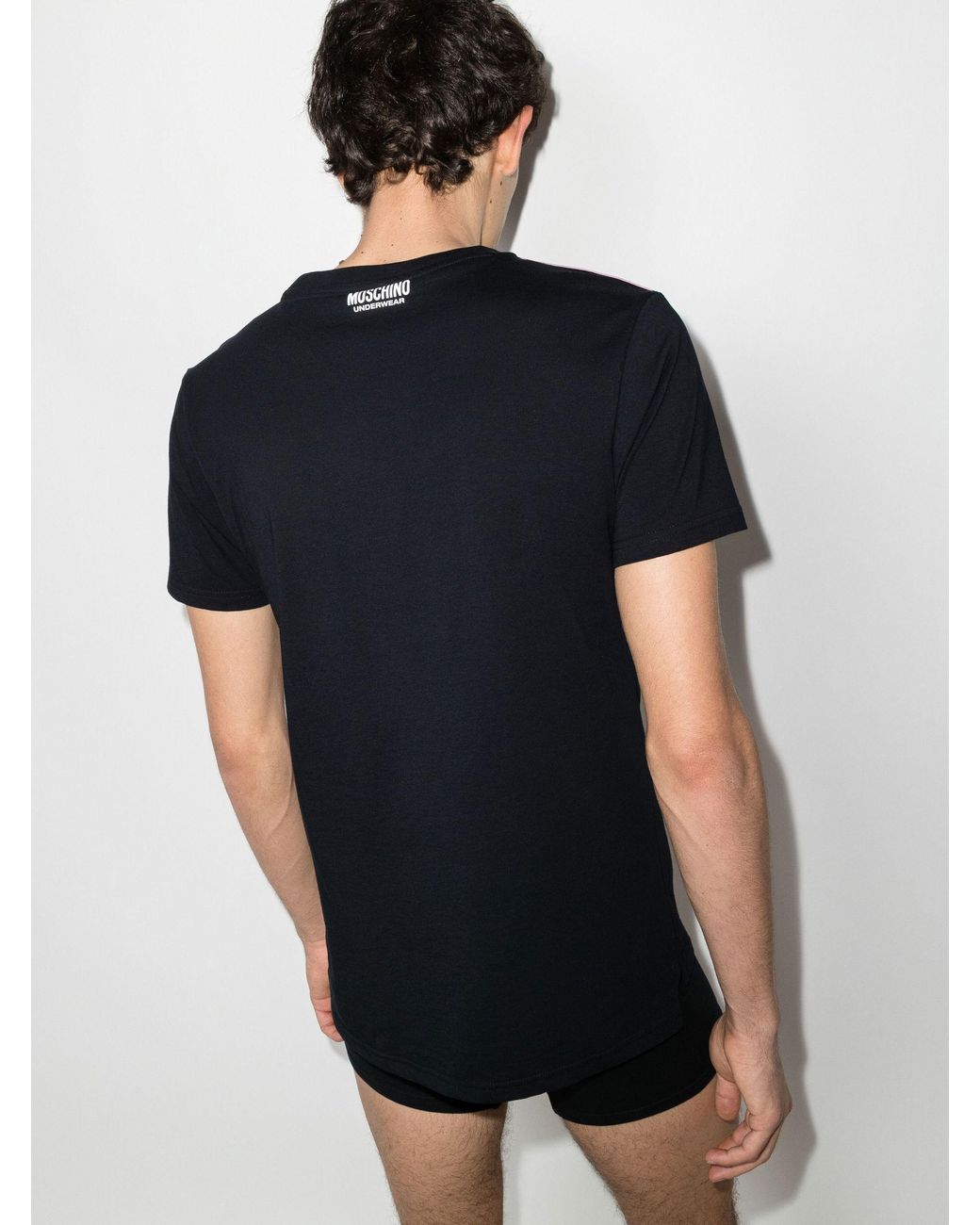 Moschino Logo Tape Cotton T-shirt in 