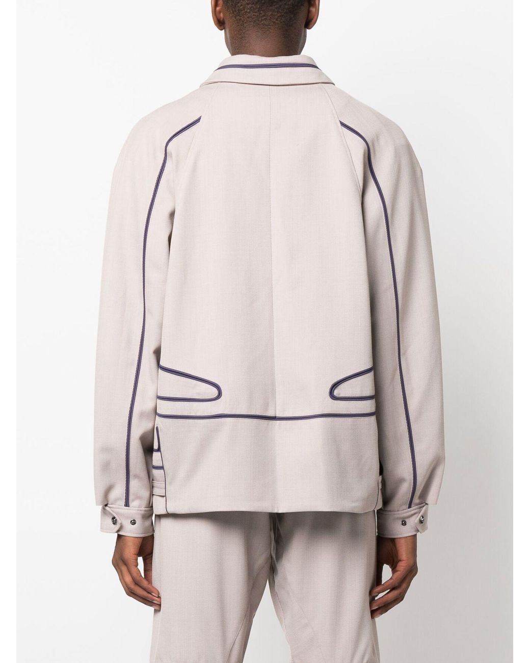 Kiko Kostadinov Contrast Piping Detail Jacket in Pink for Men | Lyst