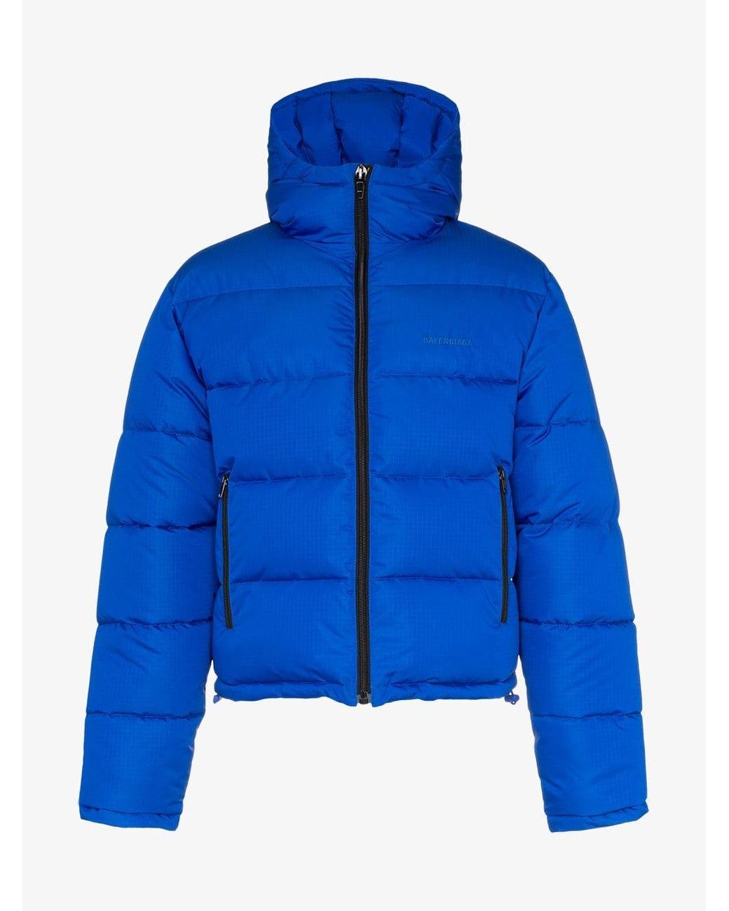 balenciaga puffer jacket blue