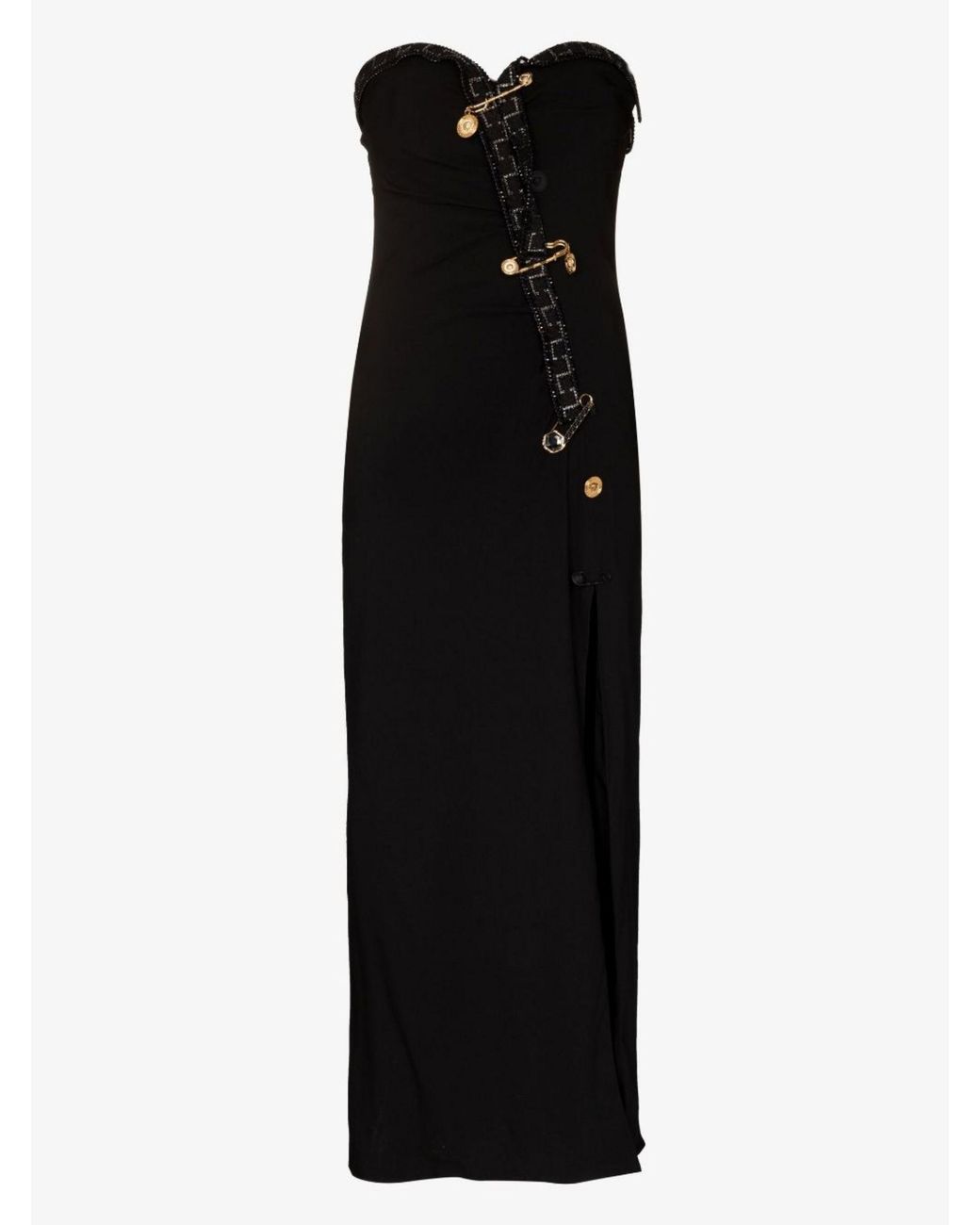 Black safety pin dress sale