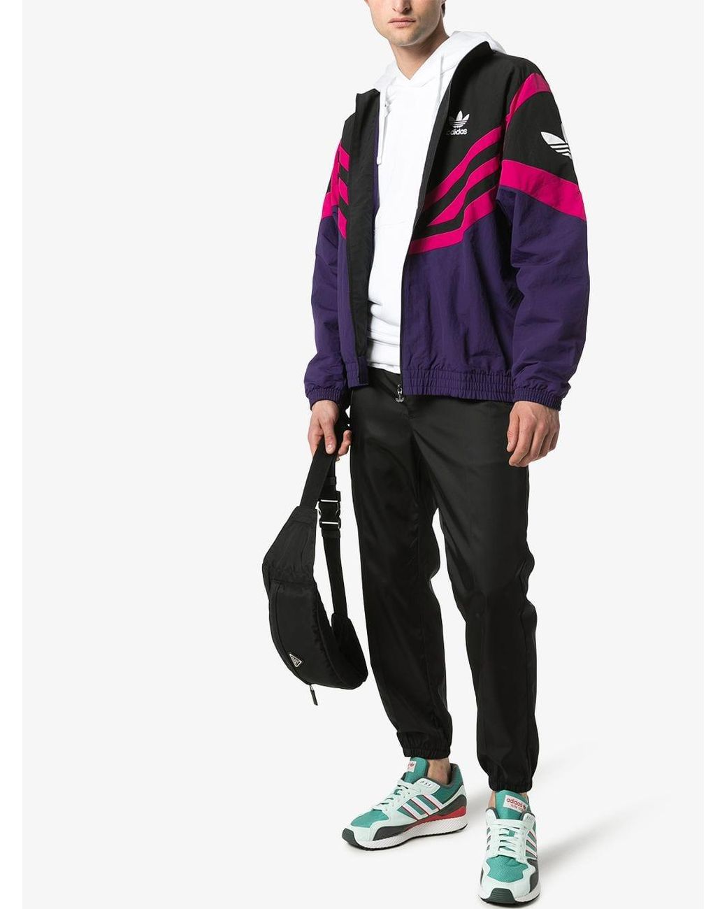 adidas Sportive Stripe Track Jacket in Purple for Lyst Australia