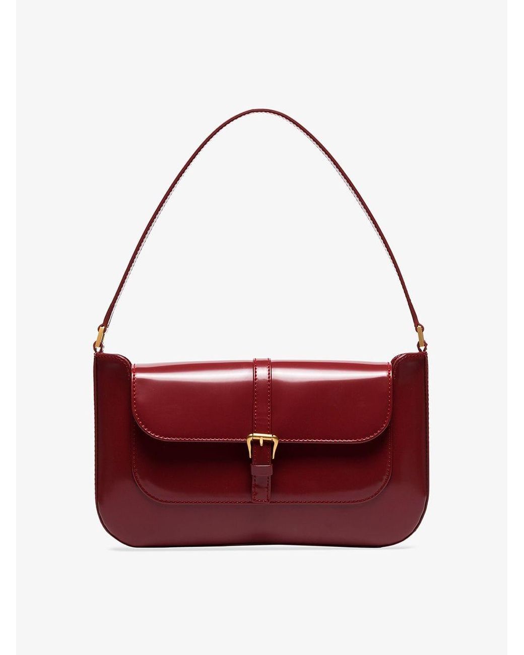 BY FAR Red Miranda Leather Shoulder Bag | Lyst