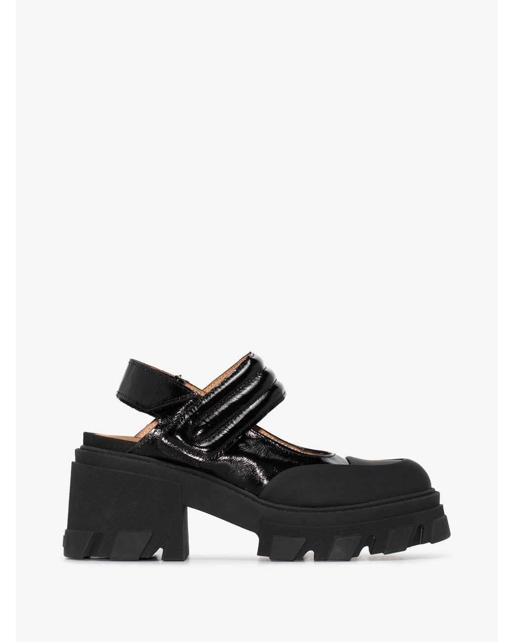 ☆韓国の人気☆【GANNI】☆MARRY JANE SLING BACK SHOES☆ GANNI メリージェーンシューズ | ブラック | FARFETCH JP