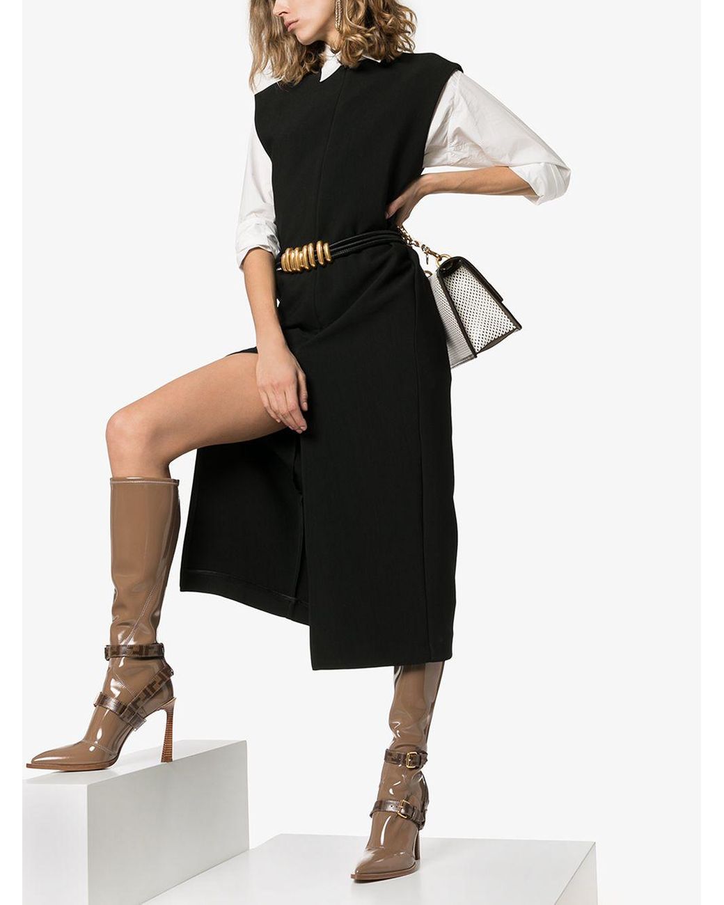 fendi patent leather boots