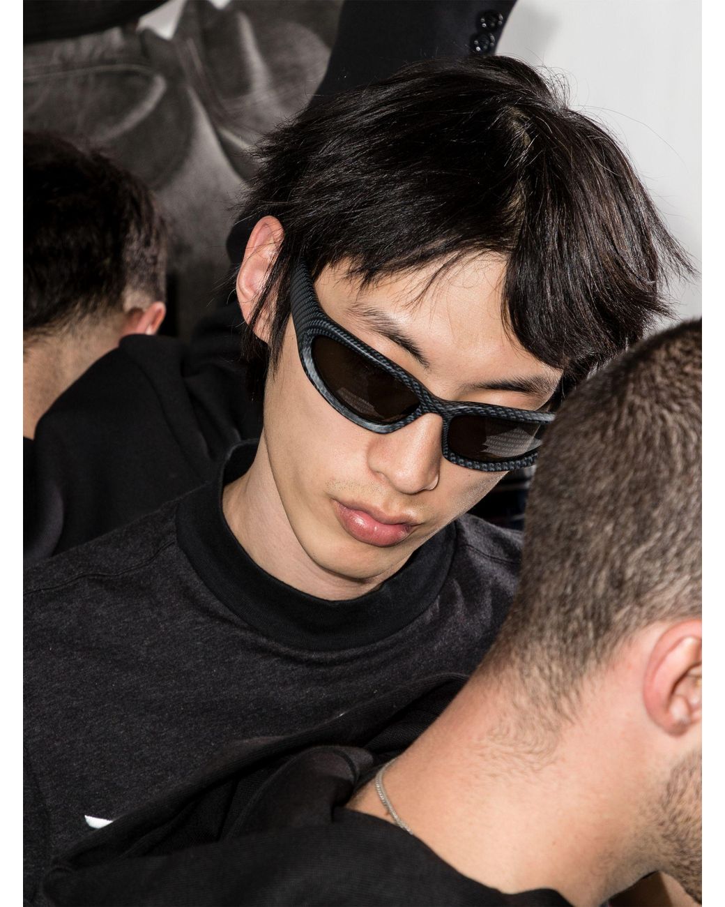 Balenciaga Swift Oval Logo Lens Sunglasses in Gray for Men | Lyst