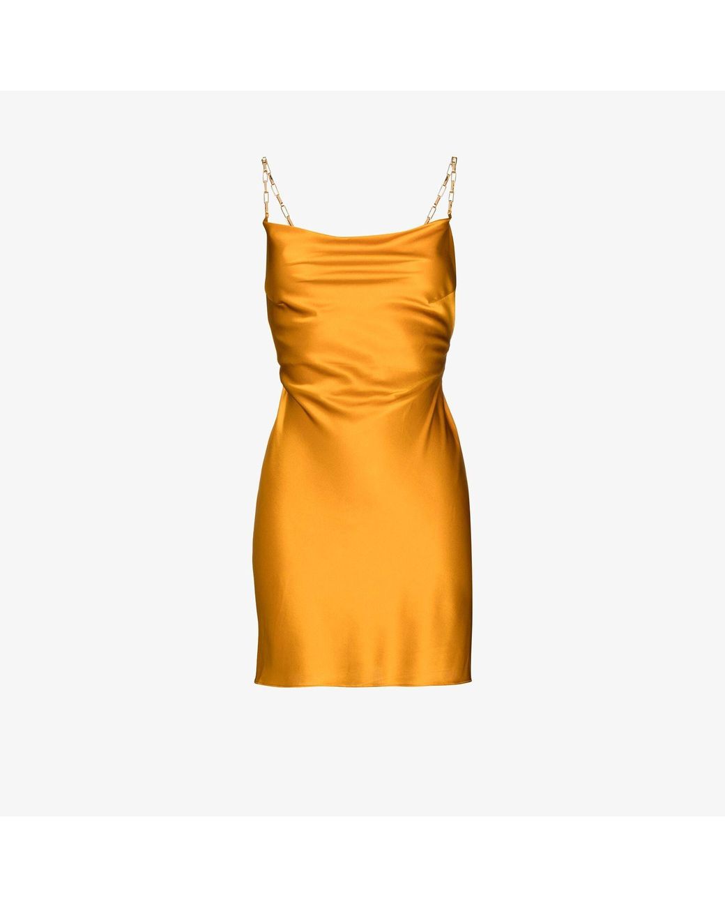 Womens Clothing Dresses Mini and short dresses De La Vali Orange Callente Silk Slip Mini Dress 