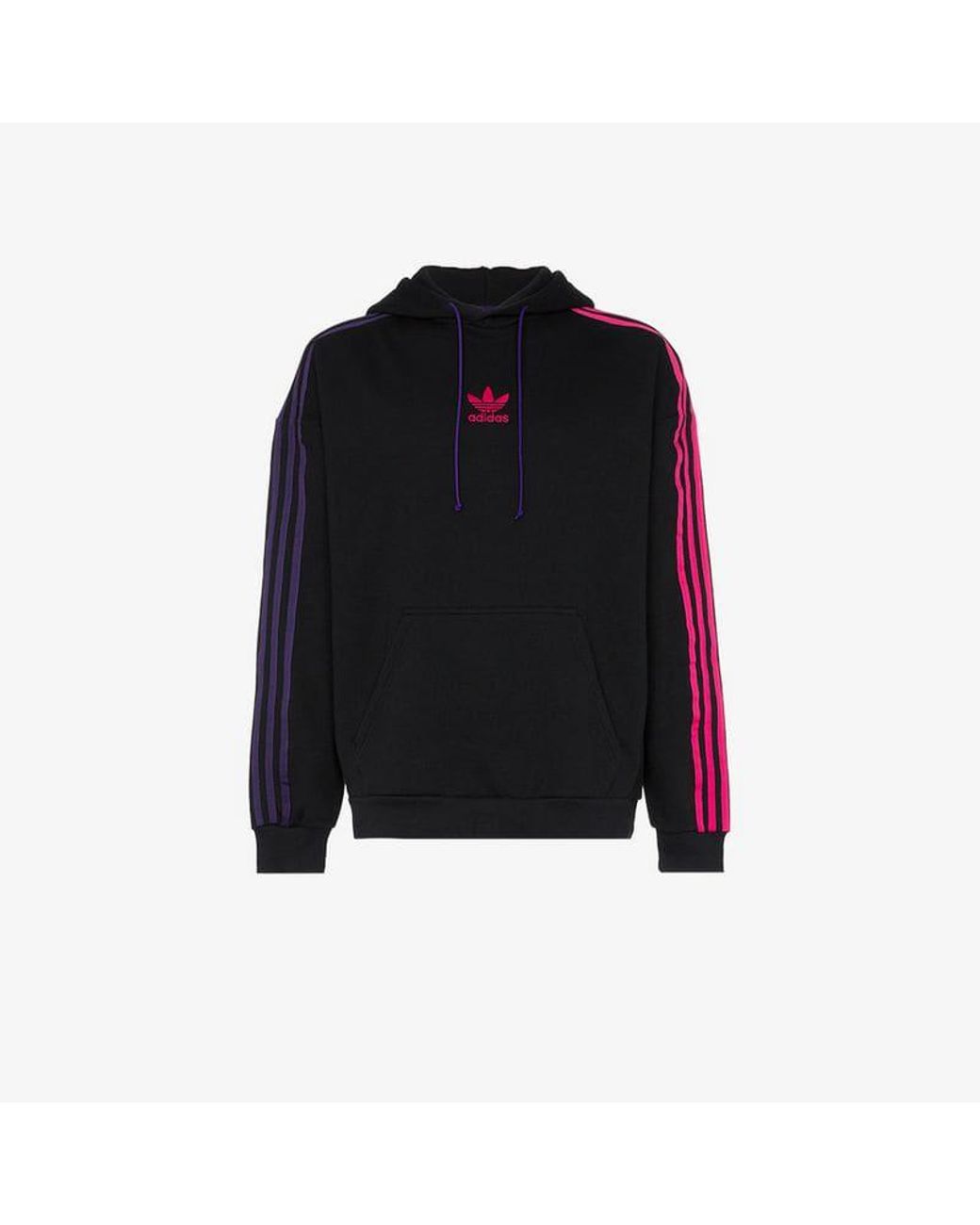 adidas Cotton Striped Sleeve Hooded 