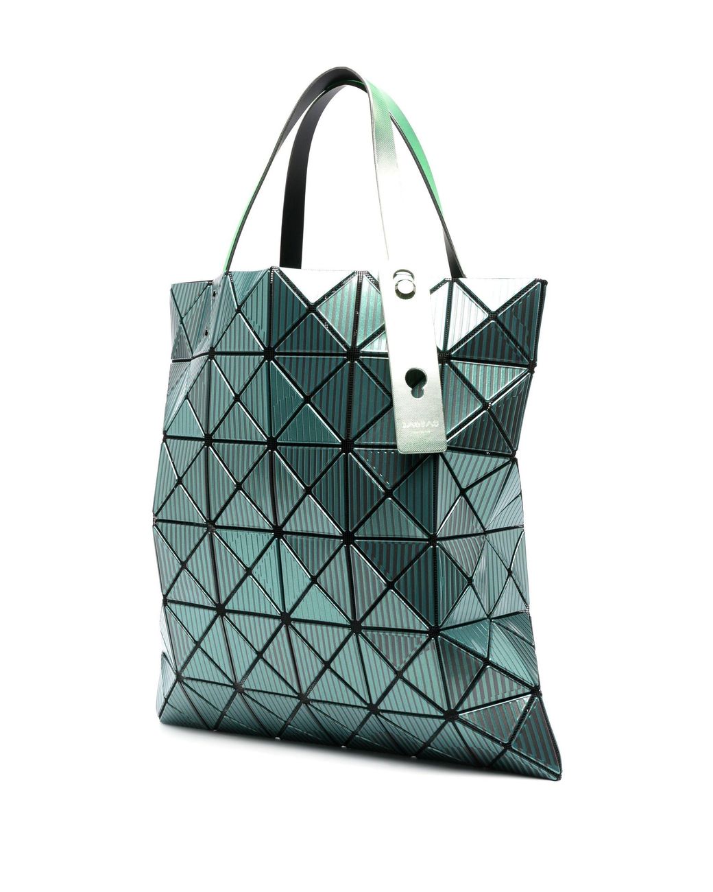 Bao Bao Issey Miyake Streak Tote Bag in Green | Lyst