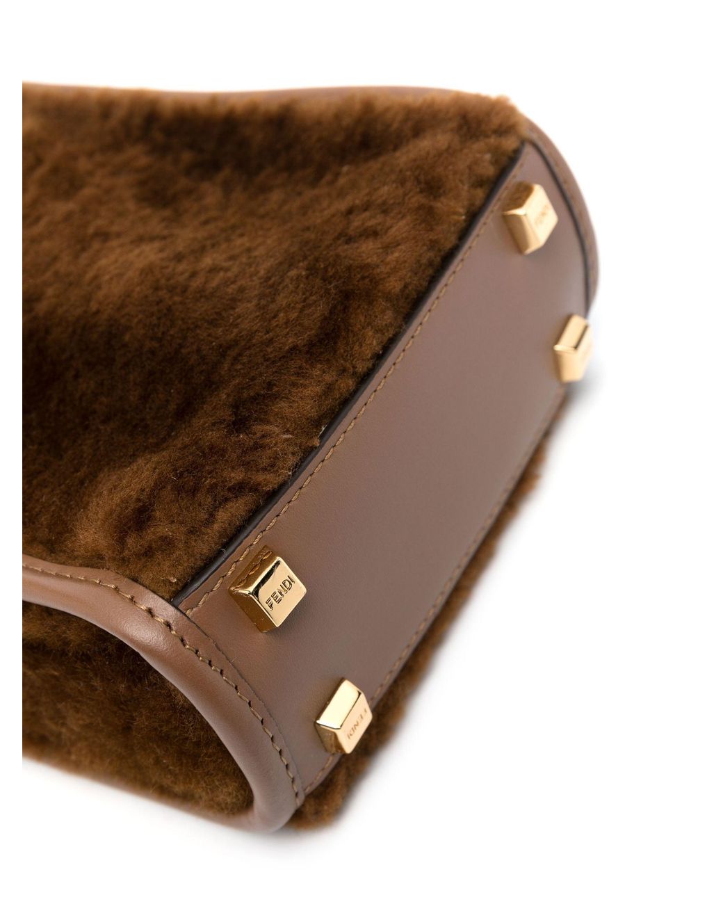 Fendi Brown Fur Tote Bag QBB05D160B001