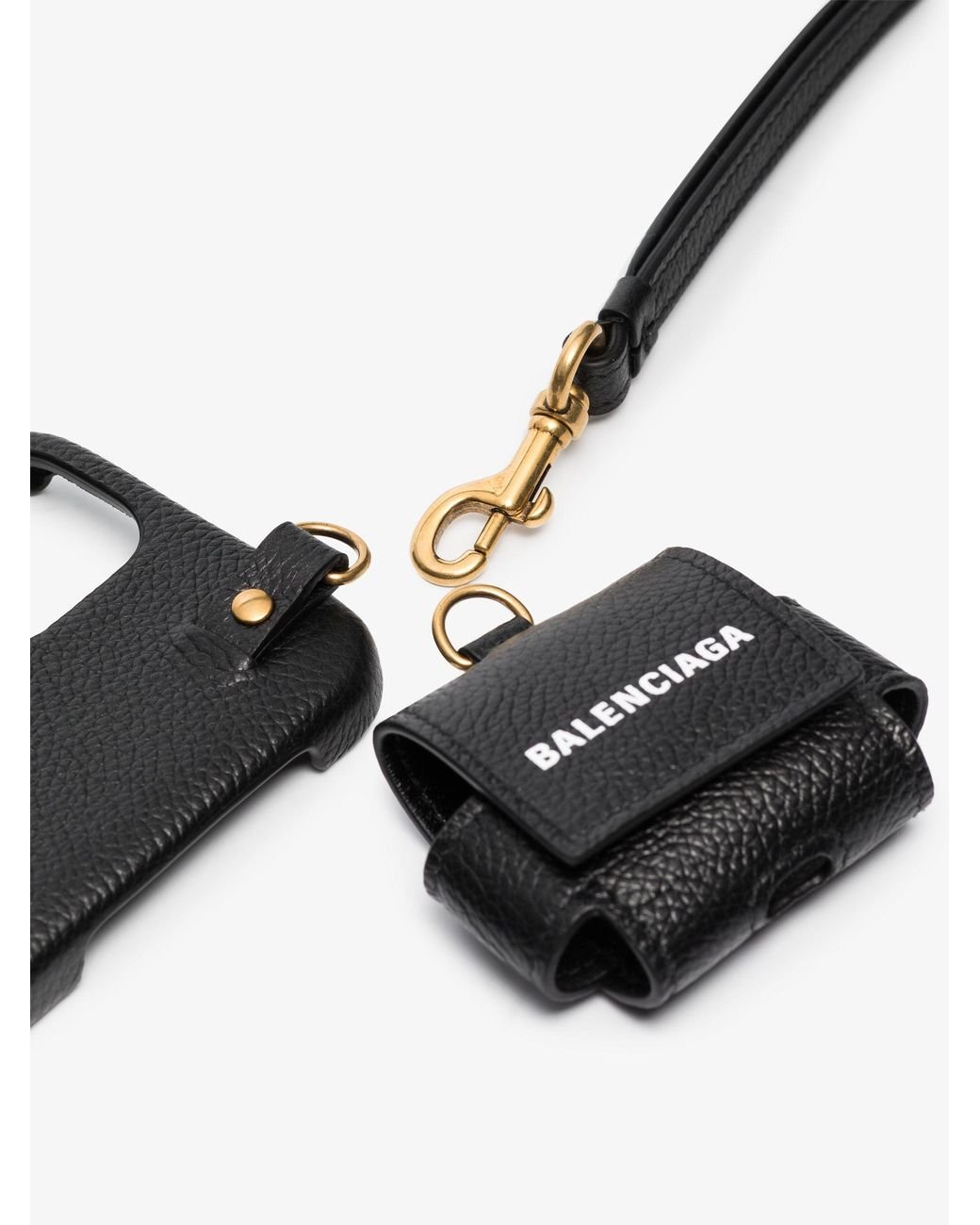 Balenciaga Black Iphone 12 Airpods Case | Lyst