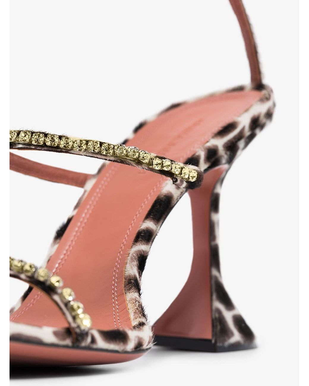 AMINA MUADDI X Browns Gilda Leopard Print 95 Sandals | Lyst Australia