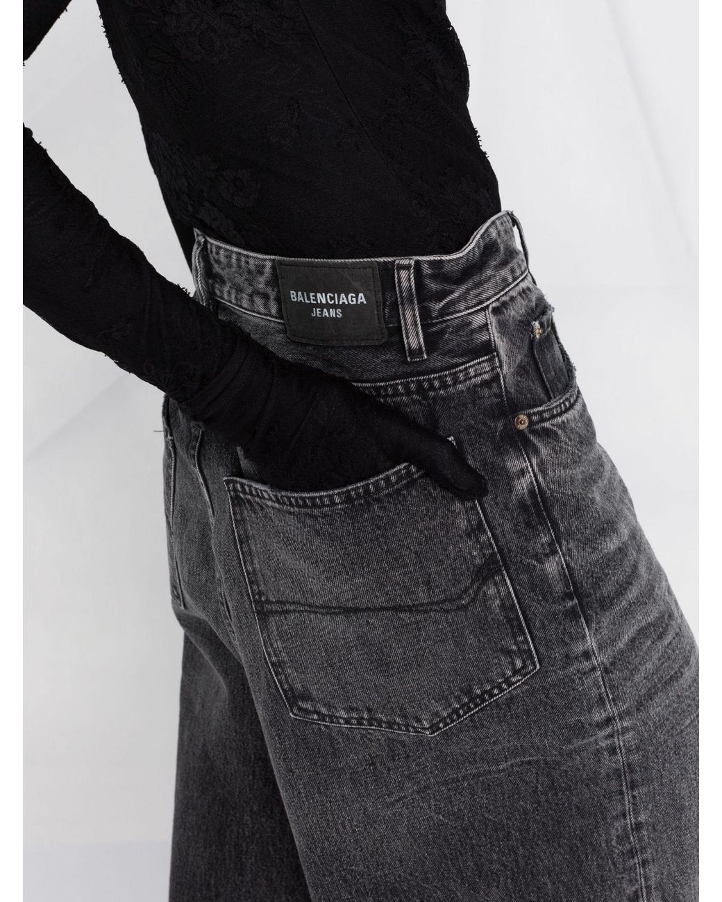 Balenciaga Low Crotch Jeans in Gray | Lyst Balenciaga Low Crotch Jeans in Gray | Lyst