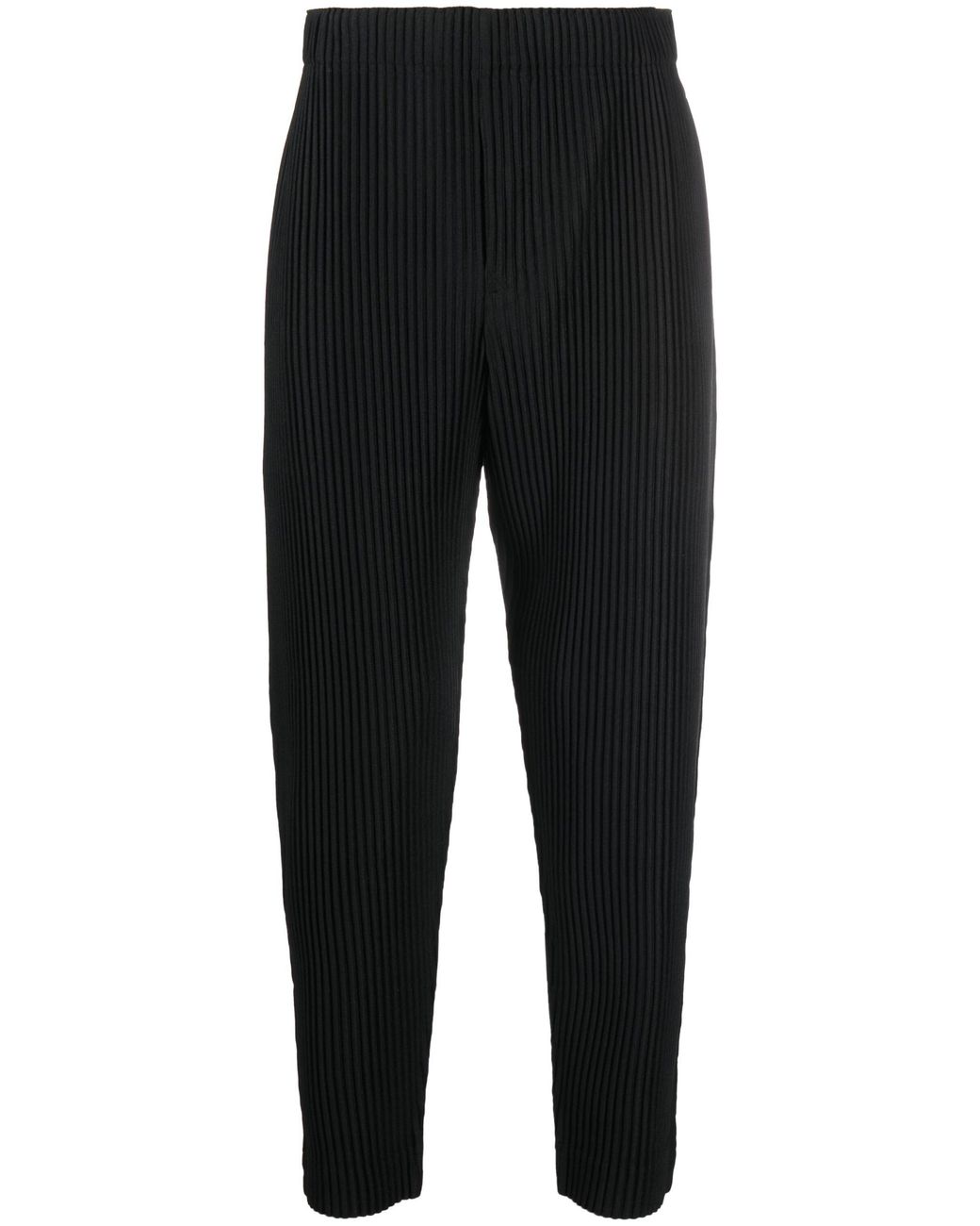 Homme Plissé Issey Miyake Fully-pleated Tapered-leg Trousers in Black ...