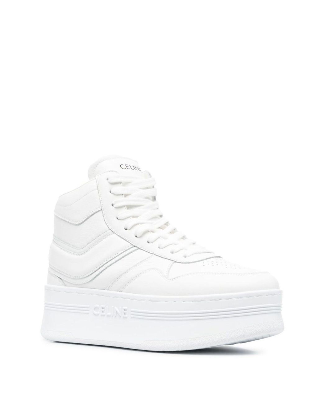 ★CELINE★ LEATHER PLATFORM SNEAKERS ♪ホワイト♪ celine-White-Platform-Leather-