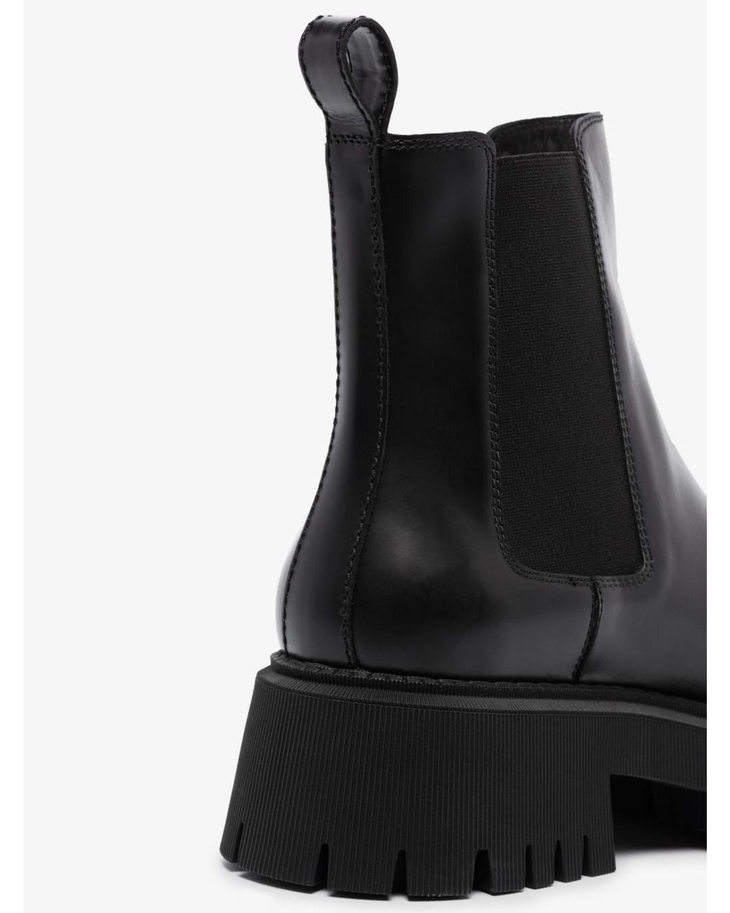 Balenciaga Leather Tractor Chelsea Boots in Black for Men - Lyst