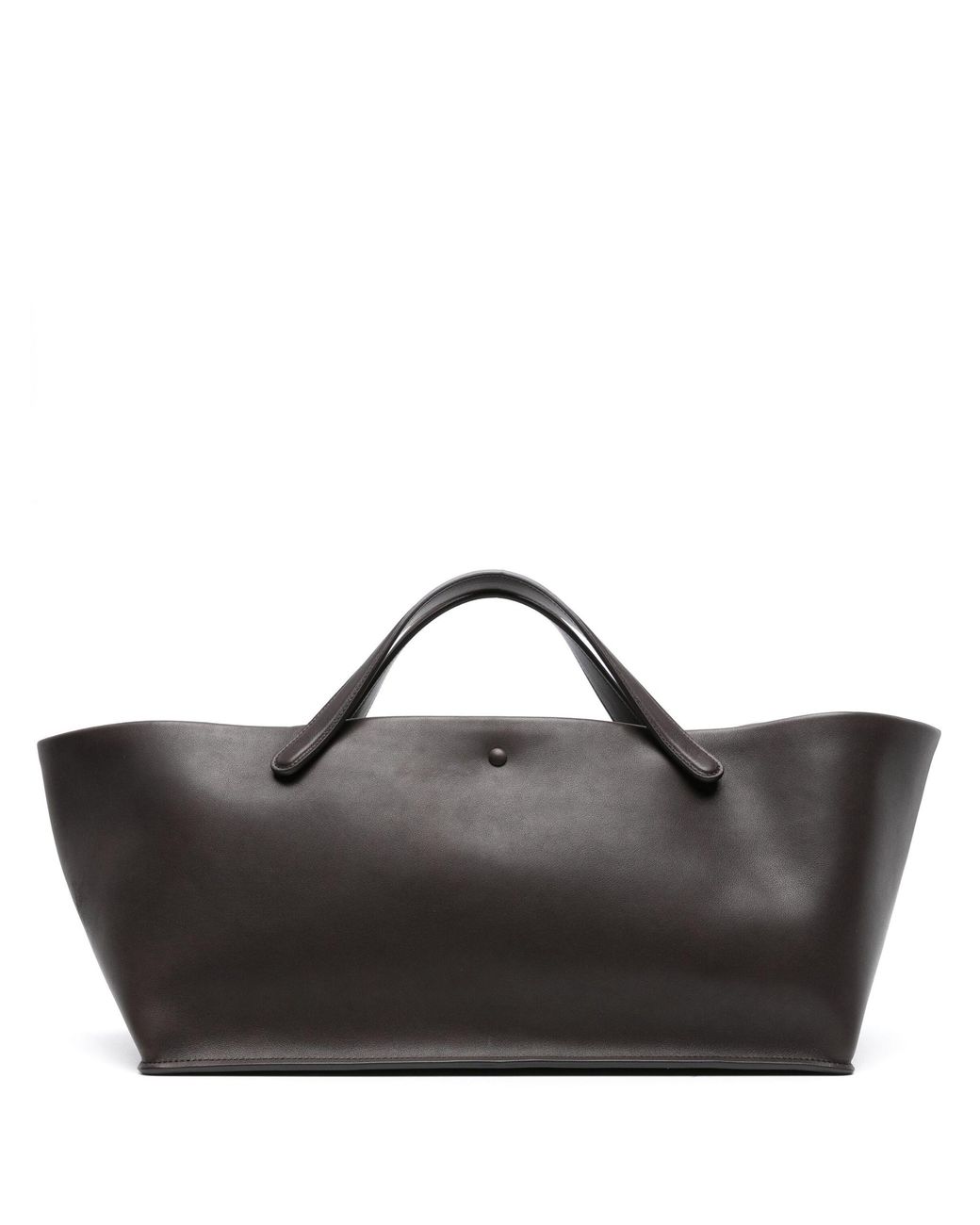 The Row Idaho Leather Tote in Black Lyst