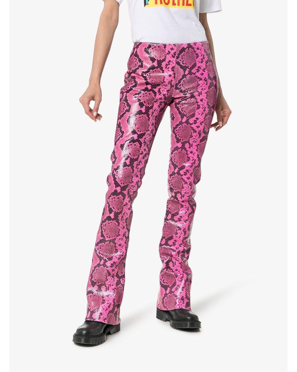 Pink store snakeskin pants