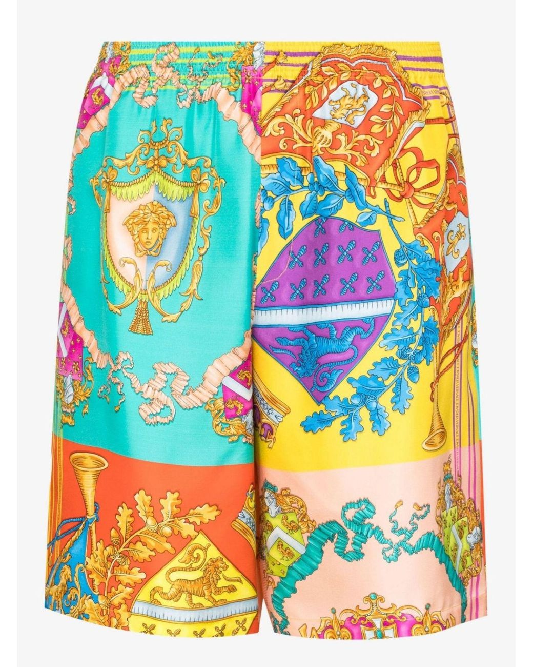 versace printed shell shorts