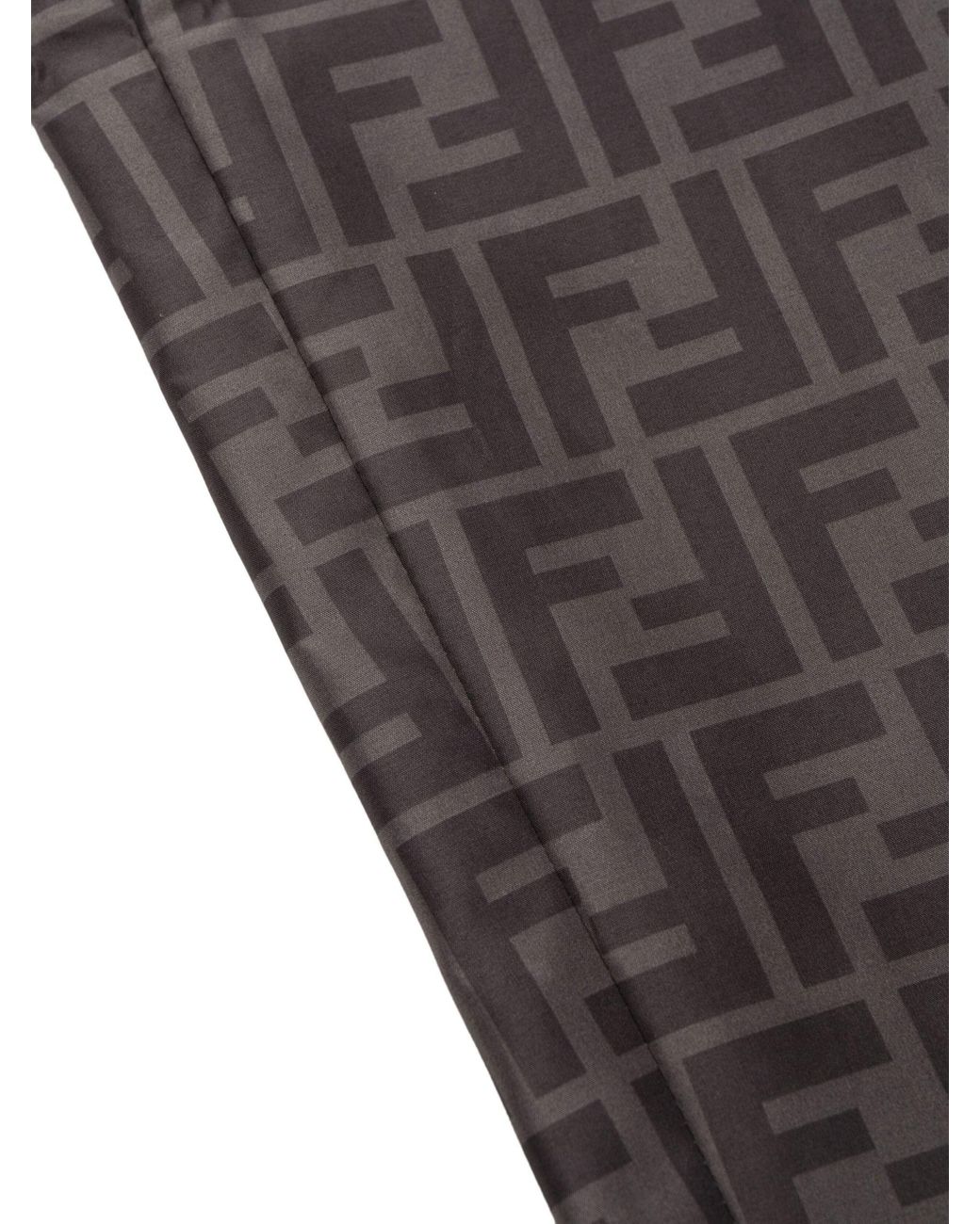 Fendi Ff Logo Print Track Pants in Gray for Men | Lyst