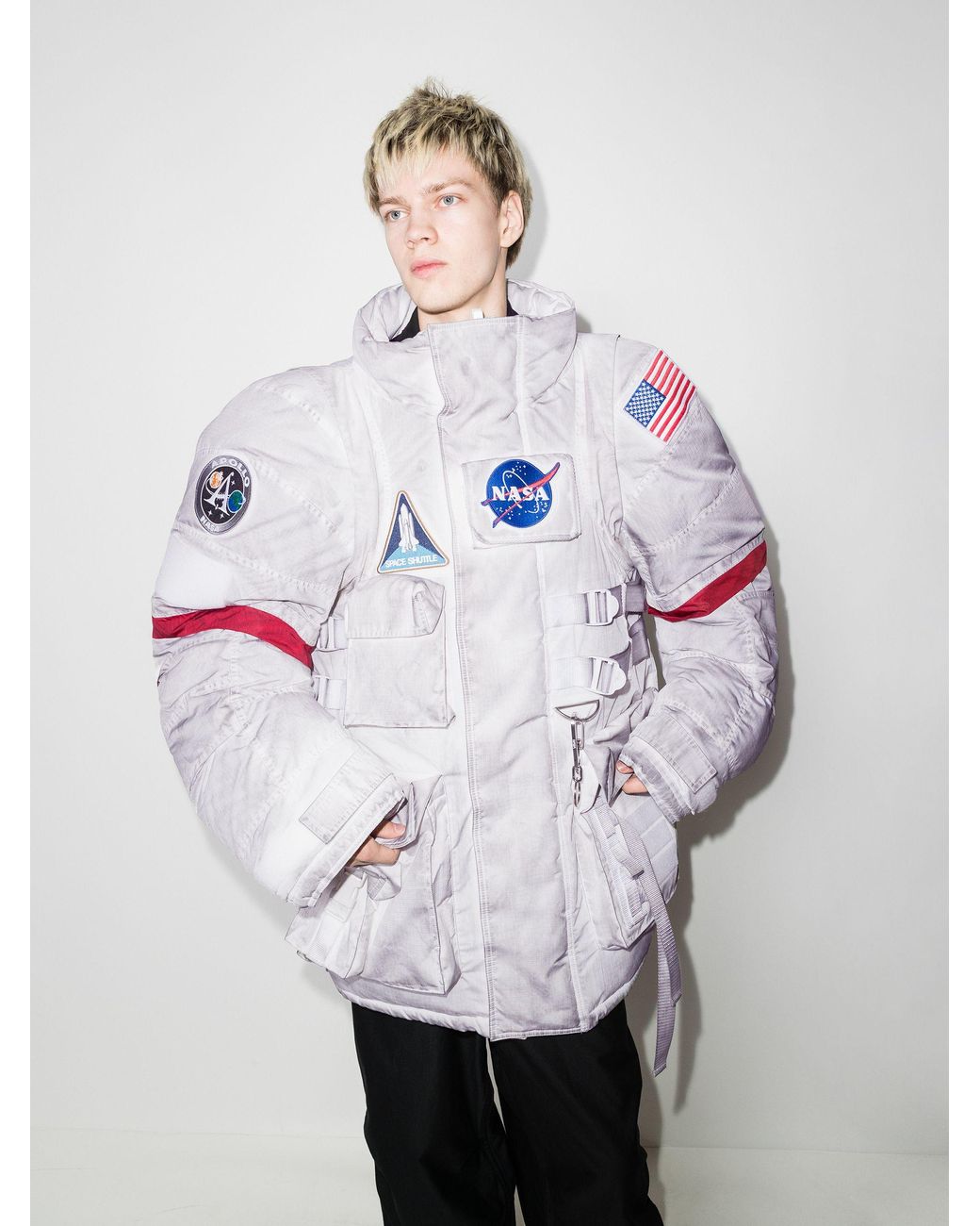 Balenciaga Nasa Space Parka Coat in White for Men | Lyst
