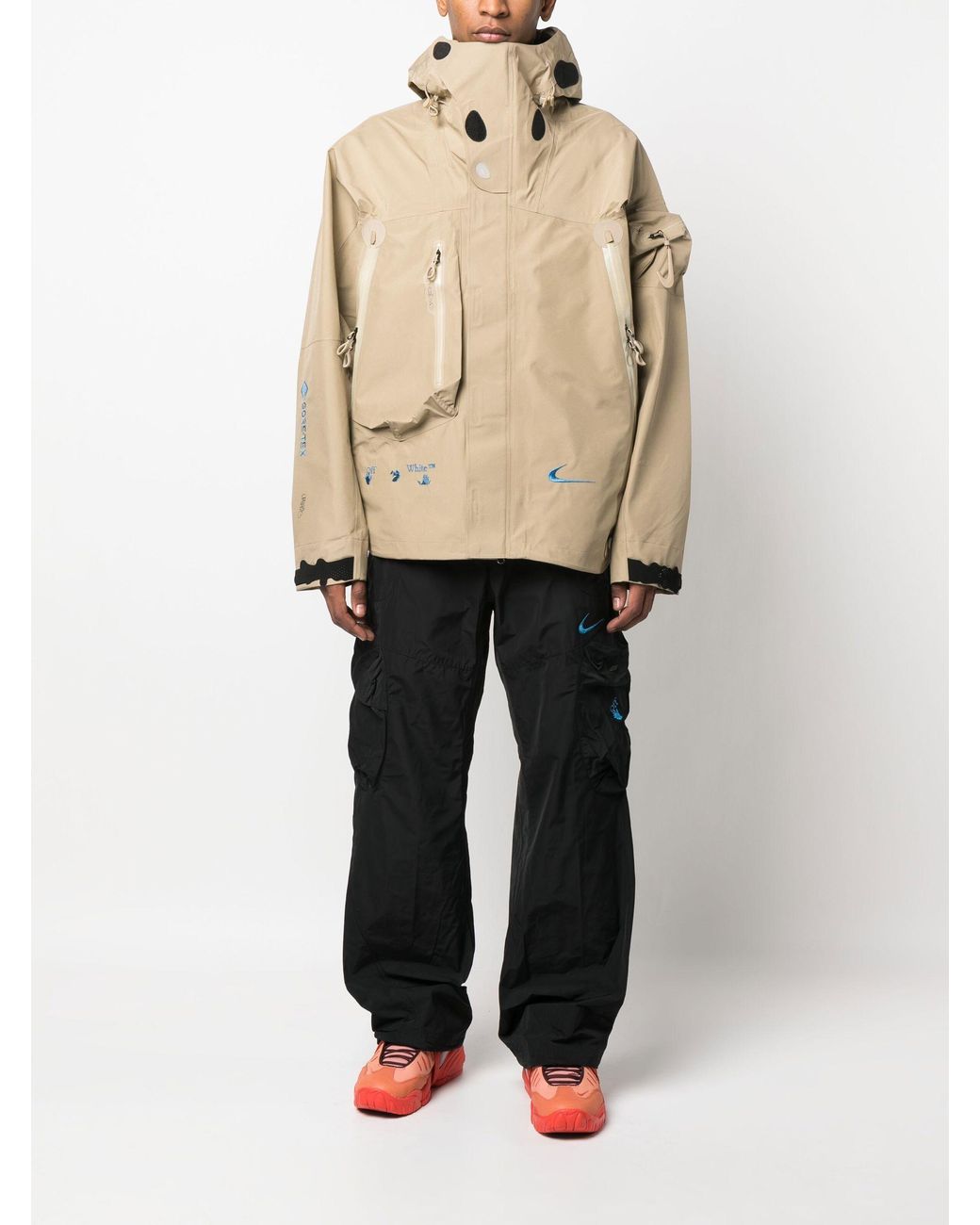 Nike X Off White Hooded Jacket in Natural for Men | Lyst