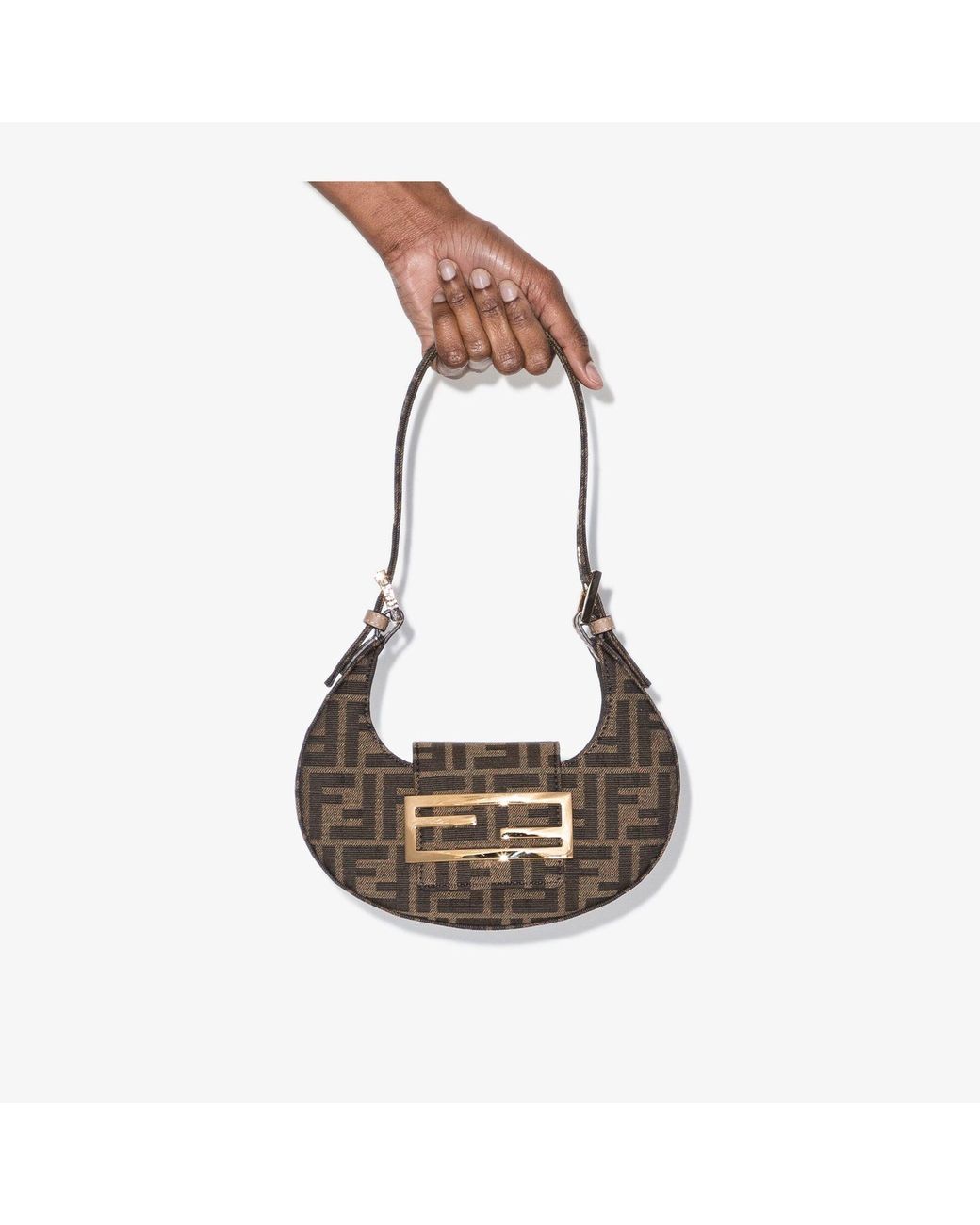 Fendi Cookie Mini Shoulder Bag in Brown | Lyst