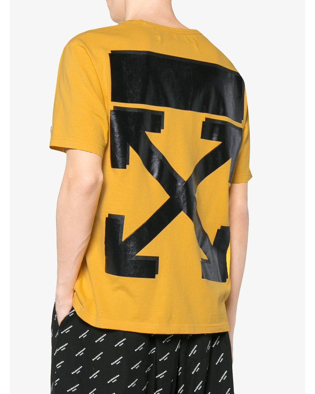 Off-White c/o Virgil Abloh X Champion Yellow T-shirt for Men | Lyst