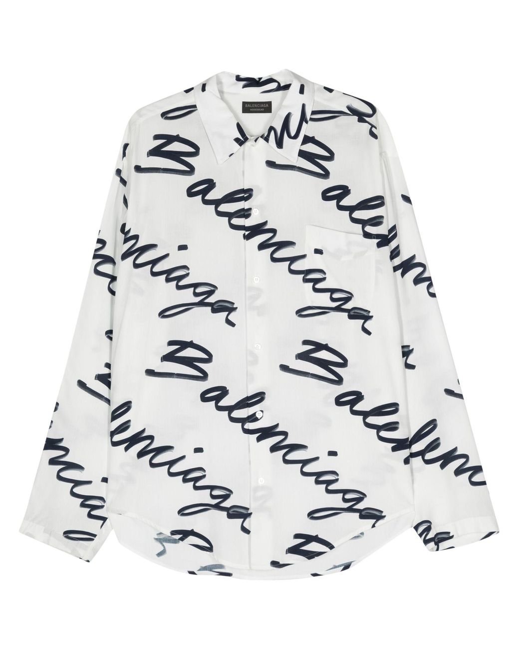 Balenciaga Logo-print Poplin Shirt - Men