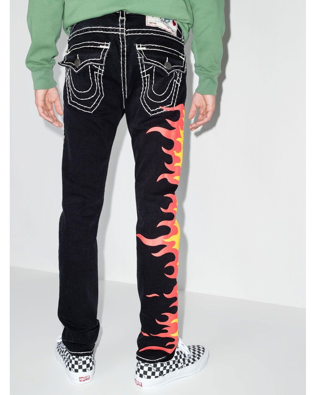 True Religion Keef Super T Skinny Jeans in Red for Men | Lyst