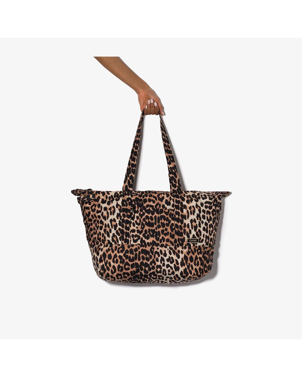 leopard tote handbag